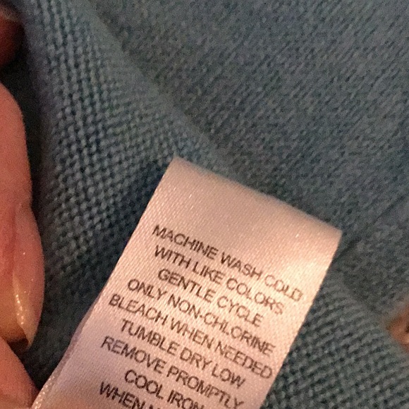 Elisabeth Williams Soft Teal color Sweater size Lg - Picture 7 of 7